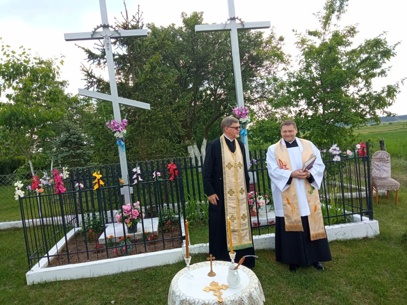 Poświecenie krzyży we wsi Bruszkowszczyzna