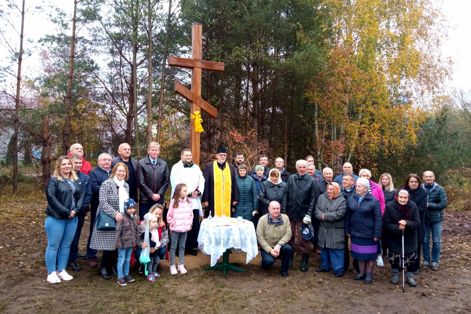 Poświęcenie krzyży we wsi Doratynka